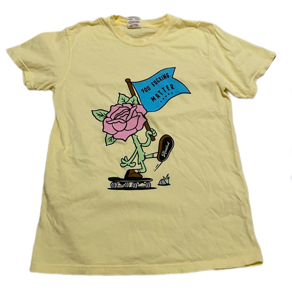 Butter Screen Printed Rose Skate Shirt